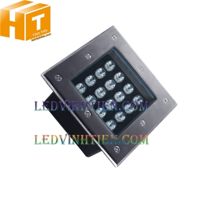 Đèn âm đất vuông 16w xanh lá