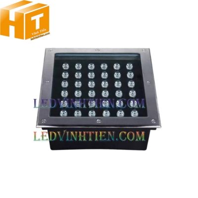 Đèn âm đất 36w vuông xanh dương