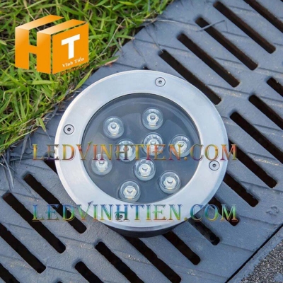 Đèn led âm đất 9W màu vàng