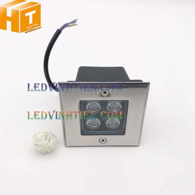 Đèn âm đất vuông 4w màu trắng