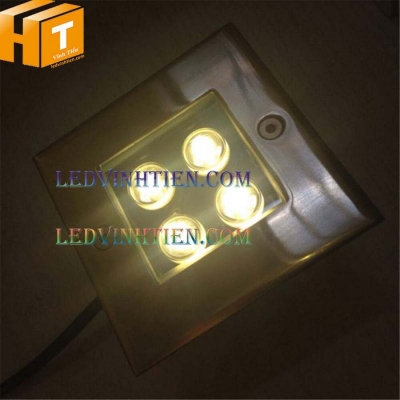 Đèn âm đất vuông 4w màu vàng