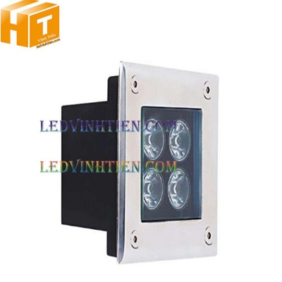 Đèn âm đất vuông 4w xanh dương