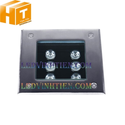 Đèn âm đất vuông 6w màu đỏ