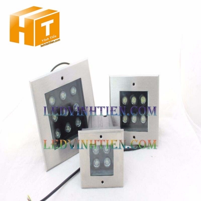 Đèn âm đất vuông 6w xanh lá
