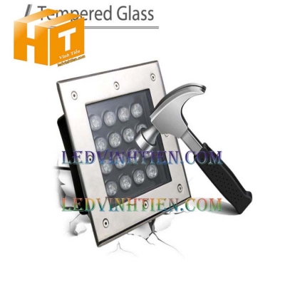 Đèn âm đất vuông 6w RGB