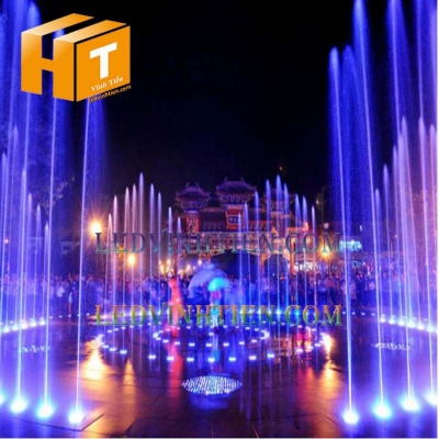 Đèn âm đất vuông 9w xanh dương