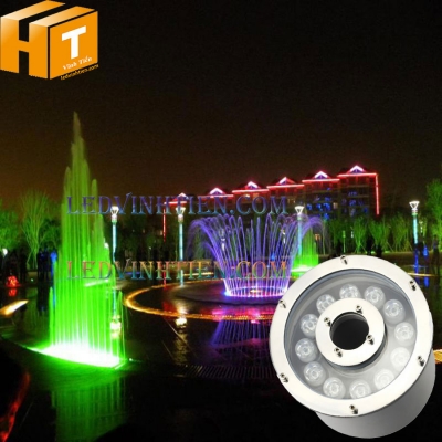 Đèn led âm nước 12w xanh lá