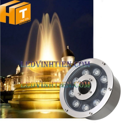 Đèn led âm nước 9w màu vàng