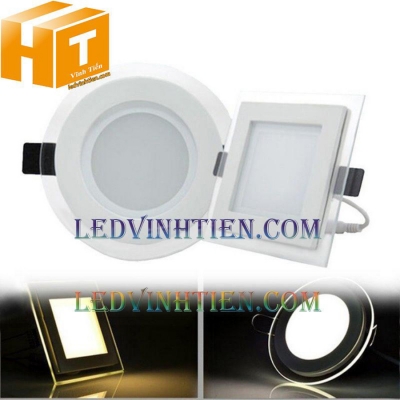 Đèn led âm trần tròn 3 màu 6w