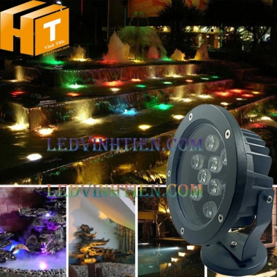 Đèn led rọi cây 9w RGB