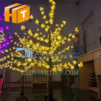 Hoa đào đèn led 5m màu vàng