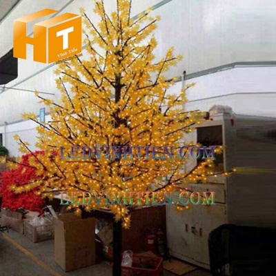 Hoa đào đèn led 5m màu vàng