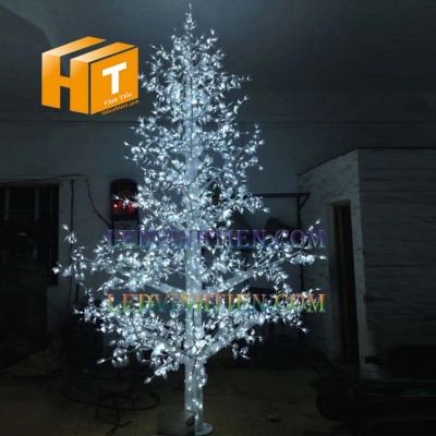 Hoa mai đèn led 4m màu trắng