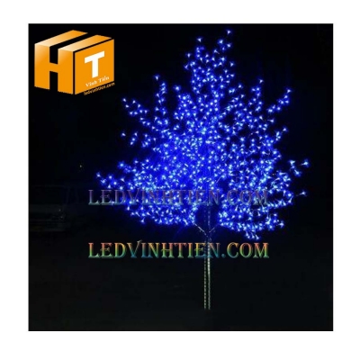 Hoa mai đèn led 4m xanh dương