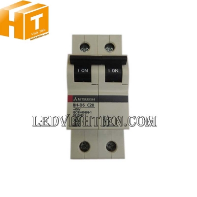 MCB 2P 0.5A D2P-0.5C6M Mitsubishi