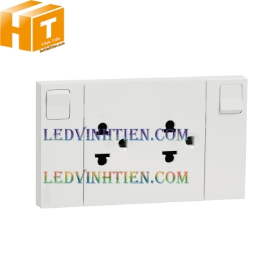 Ổ cắm đôi Universal 16A màu trắng
