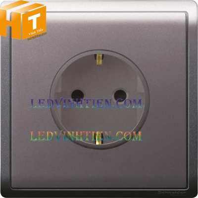 Ổ cắm schuko 16A màu bạc Schneider