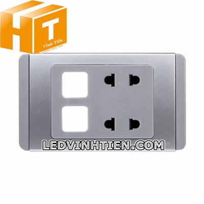 Ổ cắm đôi 2 chấu 2 lỗ S68GU2XX Sino