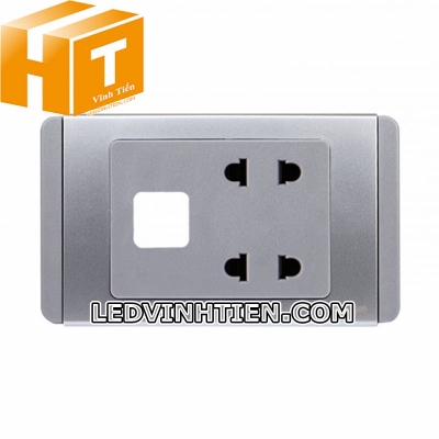 Ổ cắm đôi 2 chấu 1 lỗ S68GU2X Sino