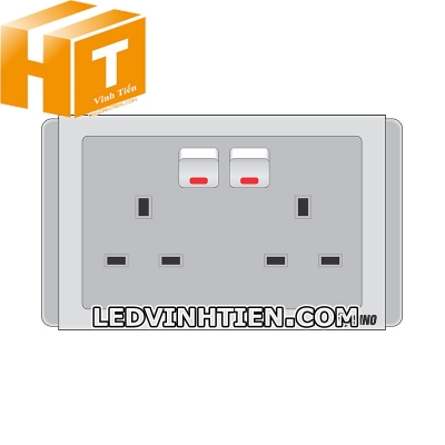 Ổ cắm đôi 3 chấu vuông S68G25S Sino Vanlock
