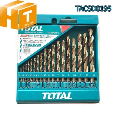 Bộ 19 mũi khoan kim loại Total TACSD0195