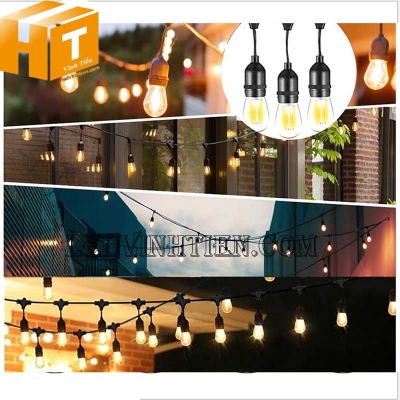 Bộ dây treo kín nước dài 10m 15 đui