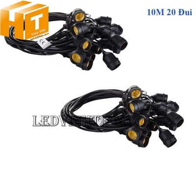 Bộ dây treo kín nước dài 10m 20 đui	