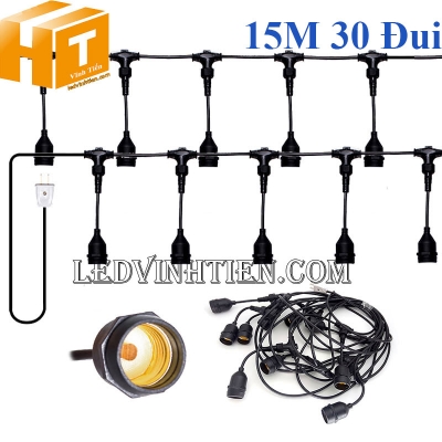 Bộ dây treo kín nước dài 15m 30 đui	