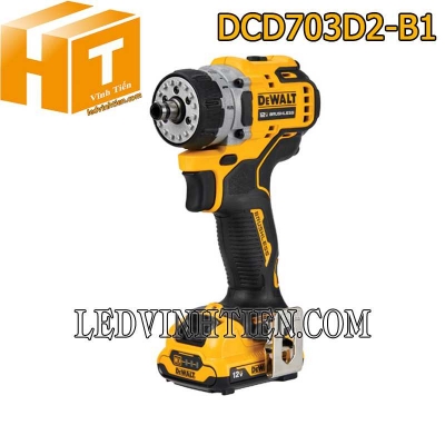 Bộ máy Khoan Pin Dewalt DCD703D2-B1