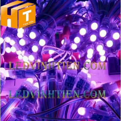 Led đúc F8 5V đầu đục màu hồng