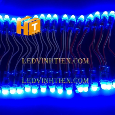 Led đúc F8 5V đầu đục xanh dương