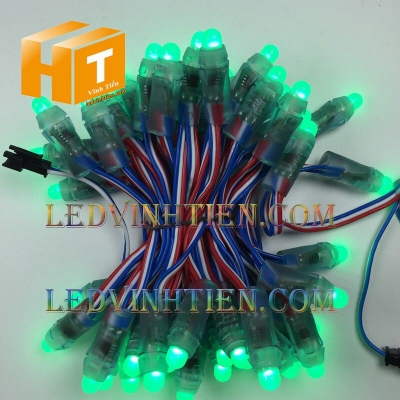 Led đúc F8 5V đầu đục xanh lá