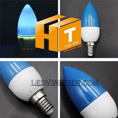 Bóng led trái ớt xanh dương