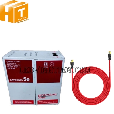 Cáp mạng Cat.5e U/UTP Premium Line red