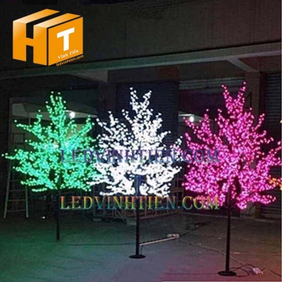 Cây hoa đèn led 1.5m xanh lá