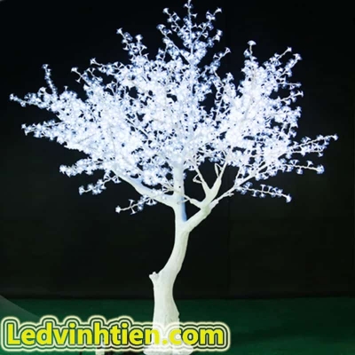 Cây hoa mai đèn led 2m màu trắng