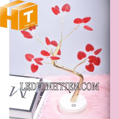 Đèn cây hoa trái tim dùng pin