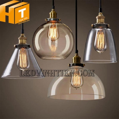 Chao đèn thả thuỷ tinh
