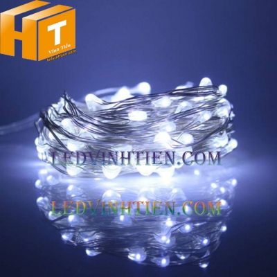 Dây đèn led đom đóm màu trắng dùng Adapter
