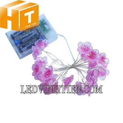 Dây đèn led hoa anh đào 2m dùng pin