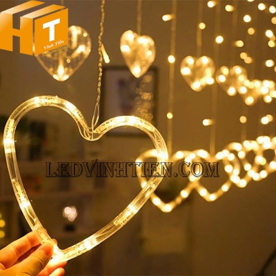 Led rèm hình trái tim 2m5