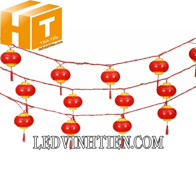 Dây led đèn lồng đỏ 5m 20 bóng