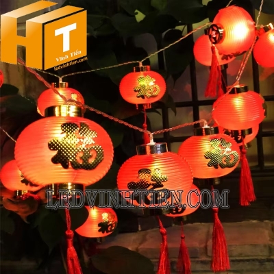 Dây led đèn lồng đỏ 5m 16 bóng