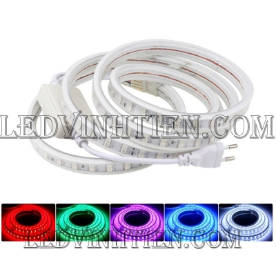 Dây nguồn led 5050 RGB 220V led đôi