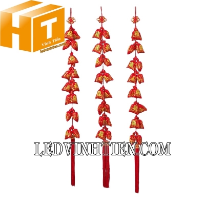 Dây treo 16 túi tài lộc màu đỏ