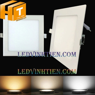 Đèn led âm trần vuông 3 màu 24w