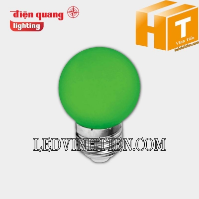 Đèn LED bulb tròn màu xanh lá LEDBU14G45 01G Điện Quang