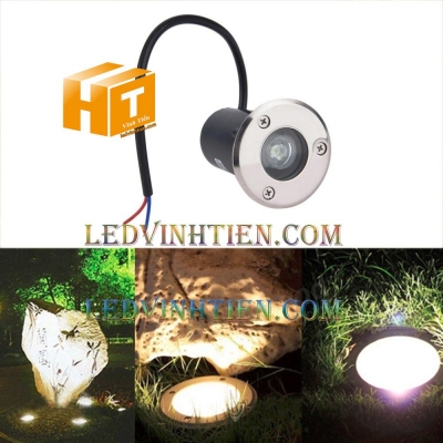 Đèn led âm đất 1W màu vàng