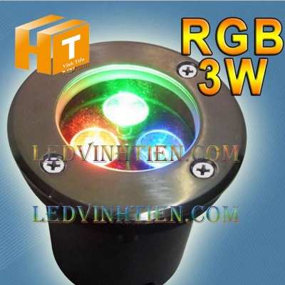 Đèn led âm đất 3W RGB