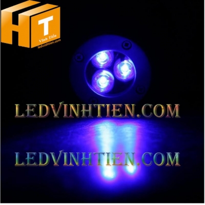 Đèn led âm đất 3W xanh dương